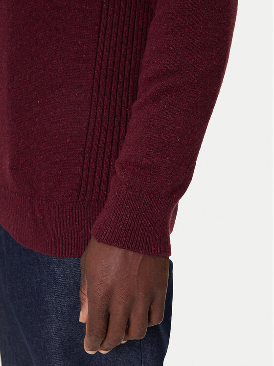 Barbour Barbour Sveter Tisbury MKN1187RE53 Bordová Regular Fit