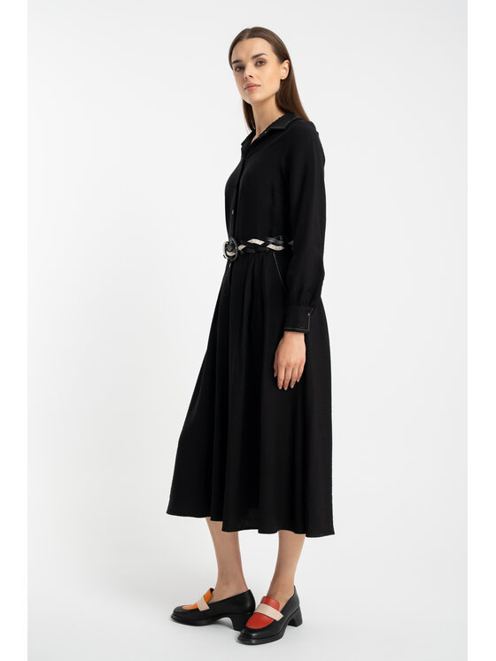 CLICK CLICK Každodenní šaty 60-6154 Černá Regular Fit
