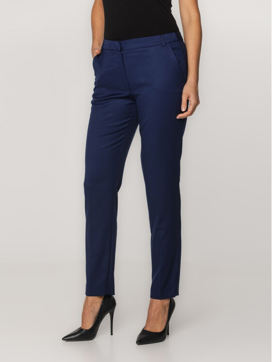 Willsoor Willsoor Spodnie damskie 67636 Granatowy Tapered Leg