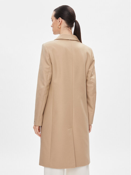 Tommy Hilfiger Tommy Hilfiger Cappotto di lana Classic WW0WW41662 Beige Regular Fit