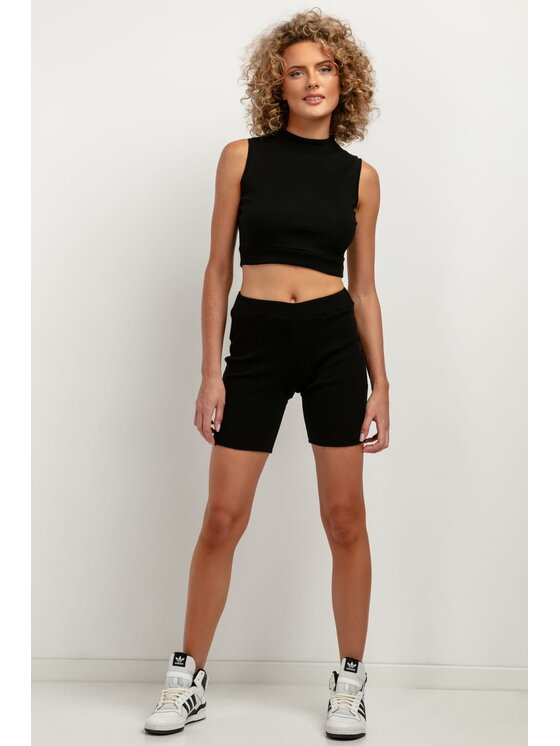 Tessita Tessita Szorty sportowe T392 Czarny Straight Fit