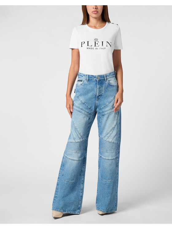 PHILIPP PLEIN PHILIPP PLEIN Jeansy 22137 Světle modrá Skater Fit