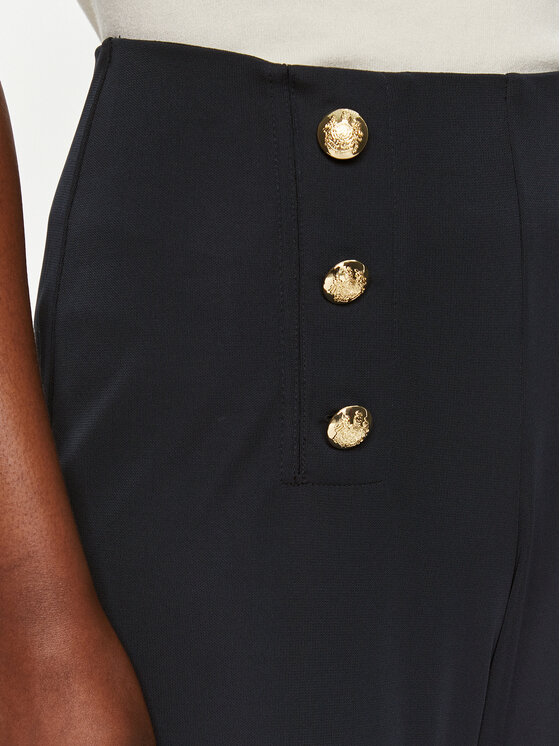 LAUREN RALPH LAUREN Lauren Ralph Lauren Kalhoty z materiálu 200807573003 Tmavomodrá Wide Leg
