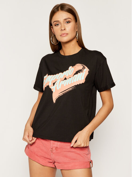 T-shirt 6G2T6A 2JQAZ 0999 Nero Regular Fit