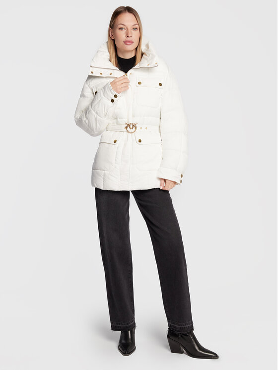 PINKO PINKO Winterjacke Olga 1G18JC A082 Weiß Relaxed Fit