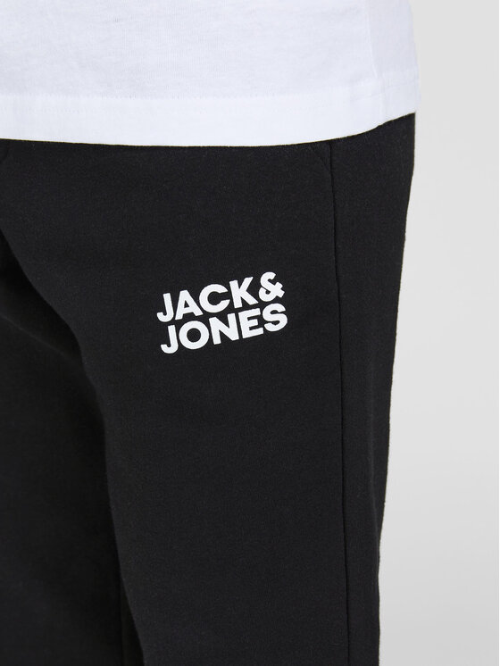 Jack & Jones Junior Jack & Jones Junior Teplákové nohavice Gordon 12179798 Čierna Regular Fit