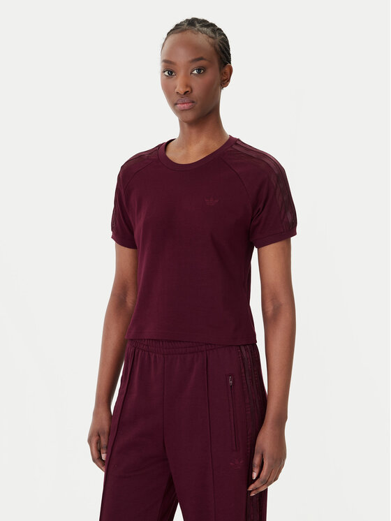 adidas adidas T-shirt Lace Cali KC6453 Bordeaux Regular Fit