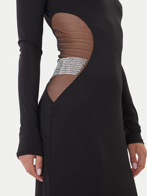 Patrizia Pepe Patrizia Pepe Večernja haljina 2A2968 J338 Crna Regular Fit