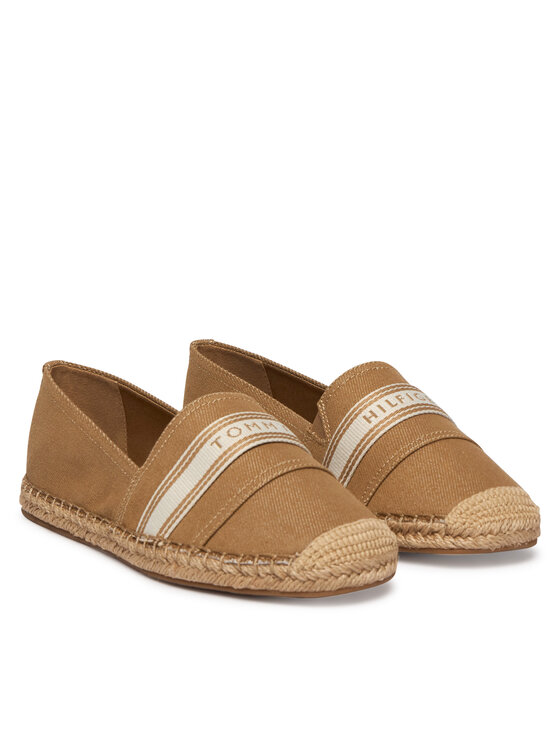 Tommy Hilfiger Tommy Hilfiger Еспадрили Hilfiger Webbing Espadrille FW0FW09334 Кафяв