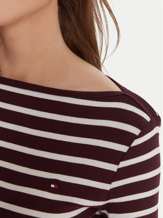Tommy Hilfiger Tommy Hilfiger Bluzka WW0WW40589 Bordowy Regular Fit