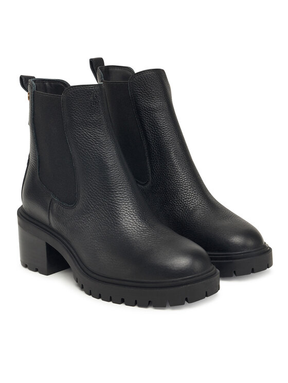 Tommy Hilfiger Tommy Hilfiger Saapad Th Leather Chelsea Cleated Heel FW0FW08774 Must