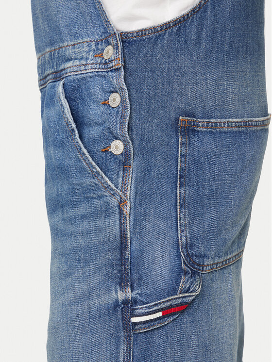 Tommy Jeans Tommy Jeans Jeans kombinezon Classic DM0DM21244 Plava Straight Fit