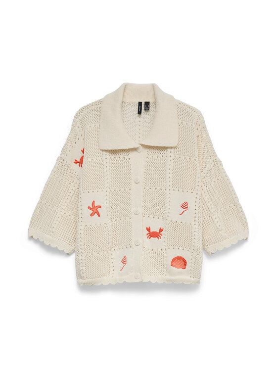 Vero Moda Vero Moda Strickjacke Esmey 10350991 Creme Regular Fit