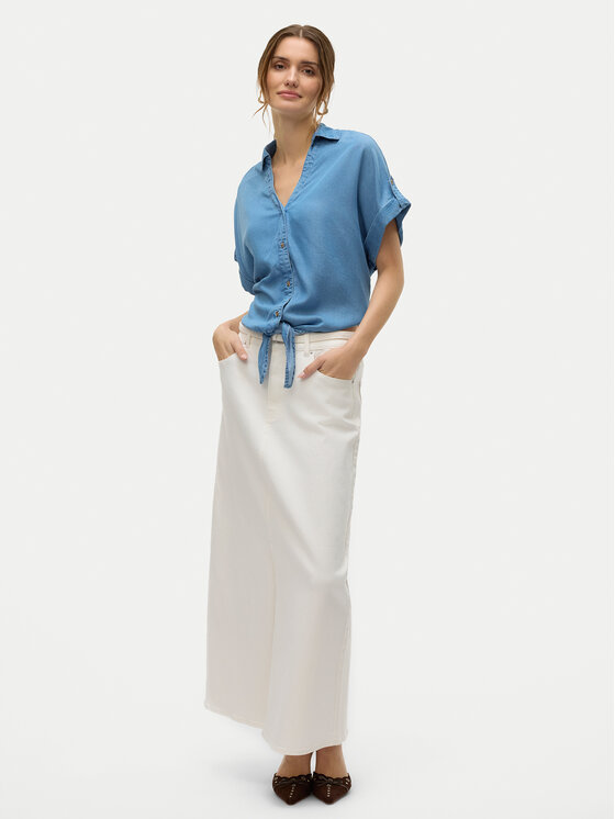 Vero Moda Vero Moda Сорочка Fleur 10326059 Голубий Regular Fit