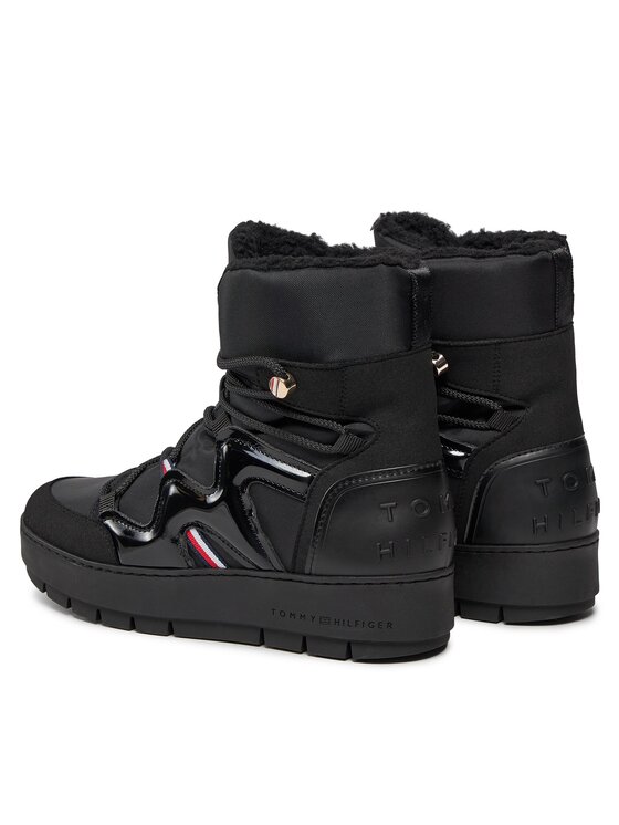 Tommy Hilfiger Tommy Hilfiger Μπότες Χιονιού Patent Snowboot FW0FW07852 Μαύρο