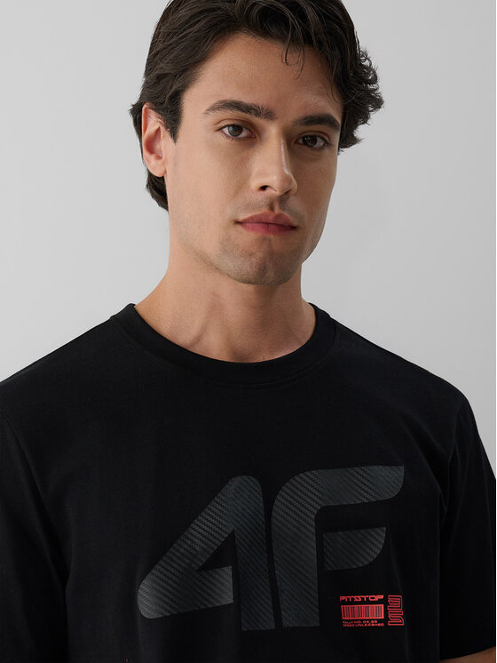4F 4F T-Shirt COMMERCIAL Czarny Regular Fit