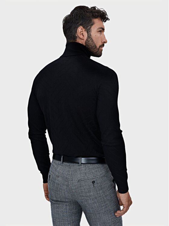 Evenemen Evenemen Sweter Golf Czarny Slim Fit