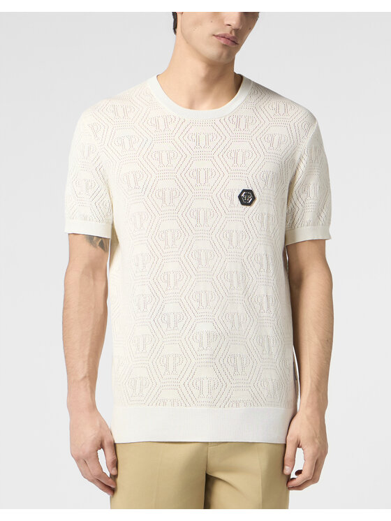 PHILIPP PLEIN PHILIPP PLEIN T-Shirt 30681 Biały Regular Fit