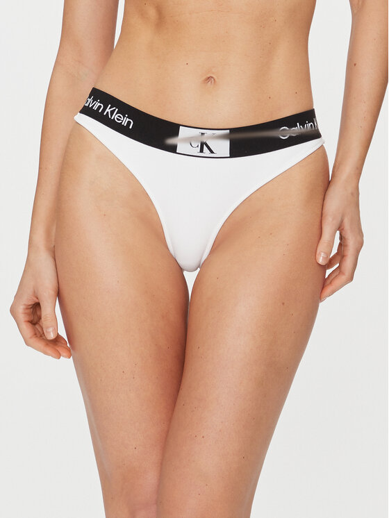 Calvin Klein Swimwear Bikini pezzo sotto KW0KW02258 Bianco, taglia : L