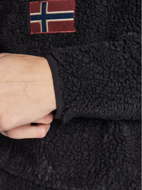 Napapijri Napapijri Флісовий реглан Burgee NP0A4GJ3 Чорний Regular Fit