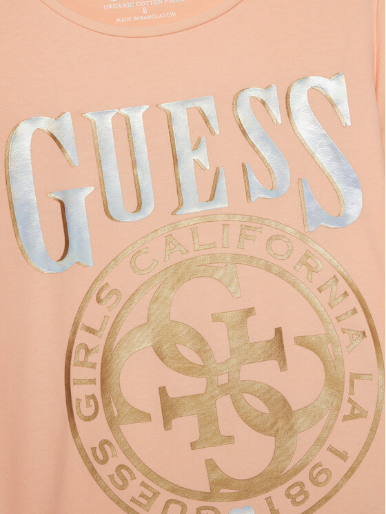 Guess Guess T-Shirt J5RI20 K6YW4 Κοραλλί Regular Fit