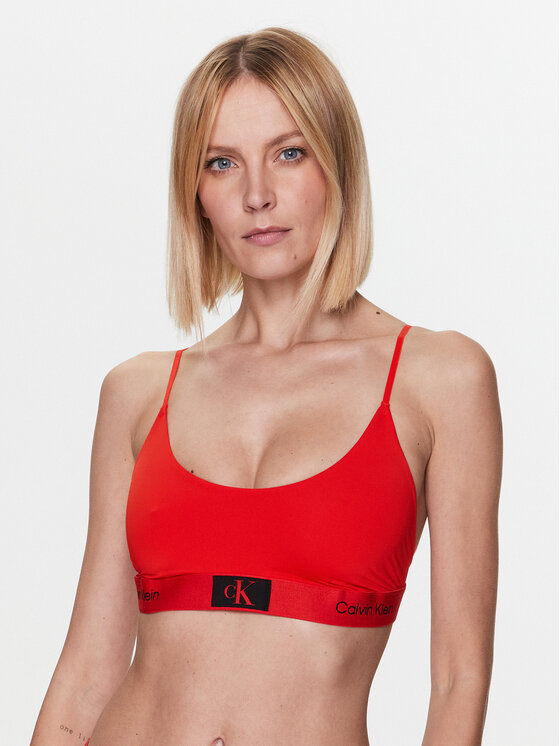 Calvin Klein Underwear Top Nedrček Light Lined 000QF7245E Rdeča