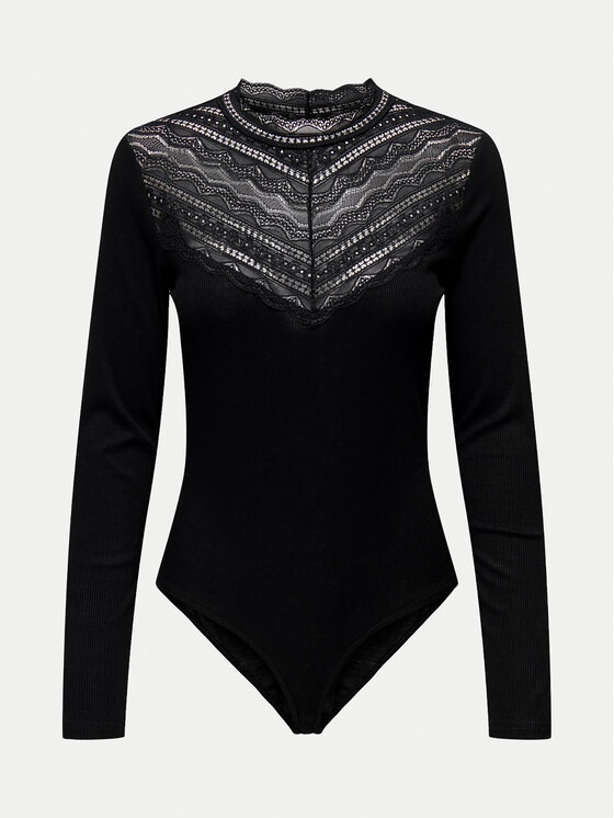 JDY JDY Боді Kirsa 15316325 Чорний Slim Fit