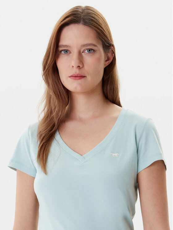 Mustang Mustang Тишърт Beverly 1016517 Зелен Slim Fit