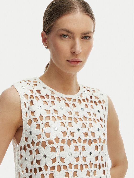 MICHAEL Michael Kors MICHAEL Michael Kors Letní šaty MS683CWKNE Bílá Slim Fit
