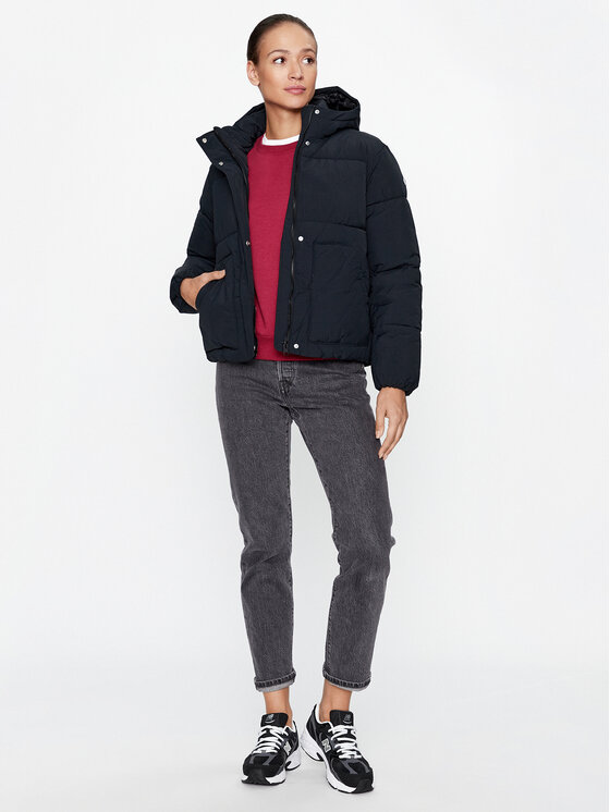 Champion Champion Μπουφάν μεταβατικό Hooded Jacket 116921 Μαύρο Custom Fit