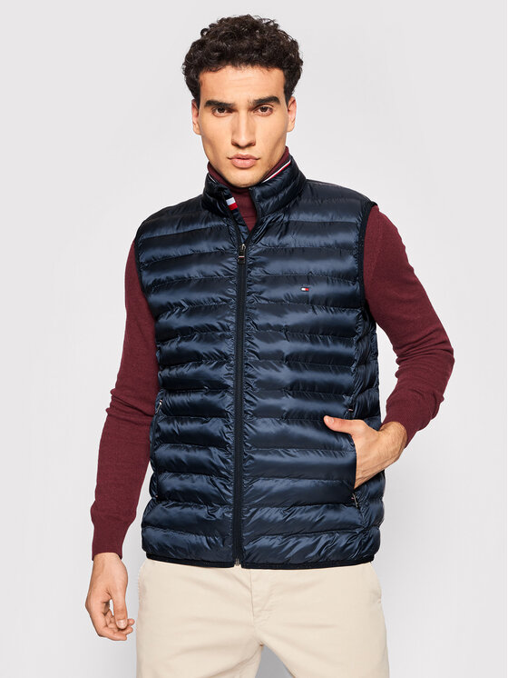 Tommy Hilfiger Športová vesta Core Circular MW0MW18762 Tmavomodrá Regular Fit