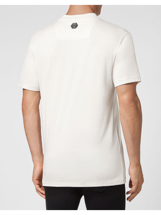 PHILIPP PLEIN PHILIPP PLEIN T-Shirt 4063 Beżowy Regular Fit