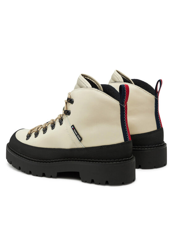 Tommy Jeans Tommy Jeans Schnürstiefeletten Tjm Hiking Boot Wl EM0EM01491 Écru