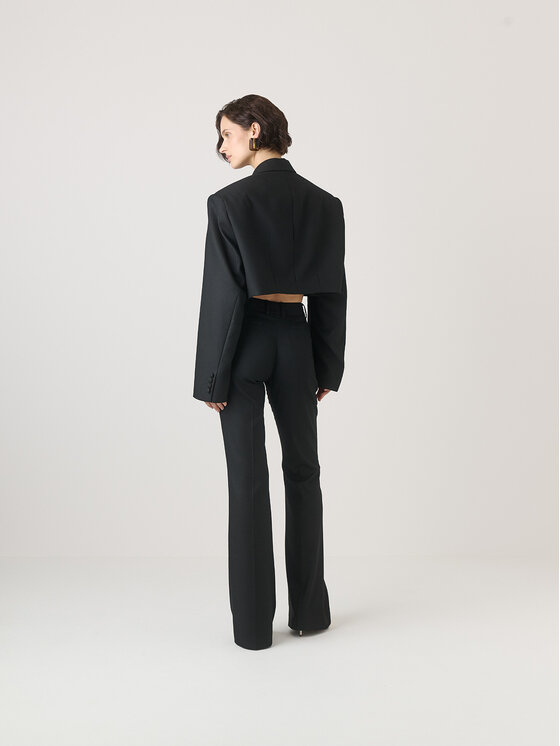 La Mania La Mania Pantalone da abito FABIAN Nero Flared Leg