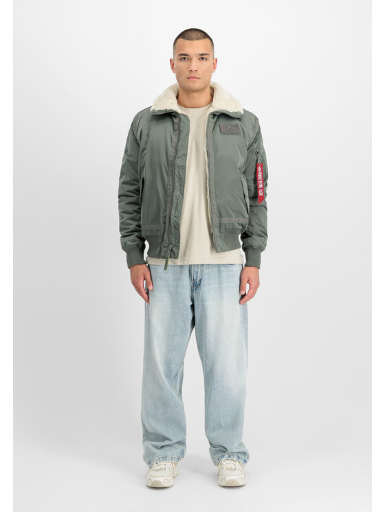 Alpha Industries Alpha Industries Kurtka bomber B-15 III TT Two Tone Bomber Jacket Zielony Regular Fit