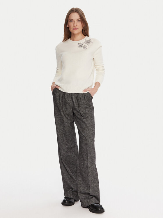 KAOS KAOS Pullover RI1KT022 Écru Regular Fit