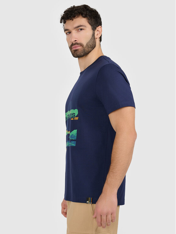 4F 4F T-Shirt MISSION READY Granatowy Regular Fit