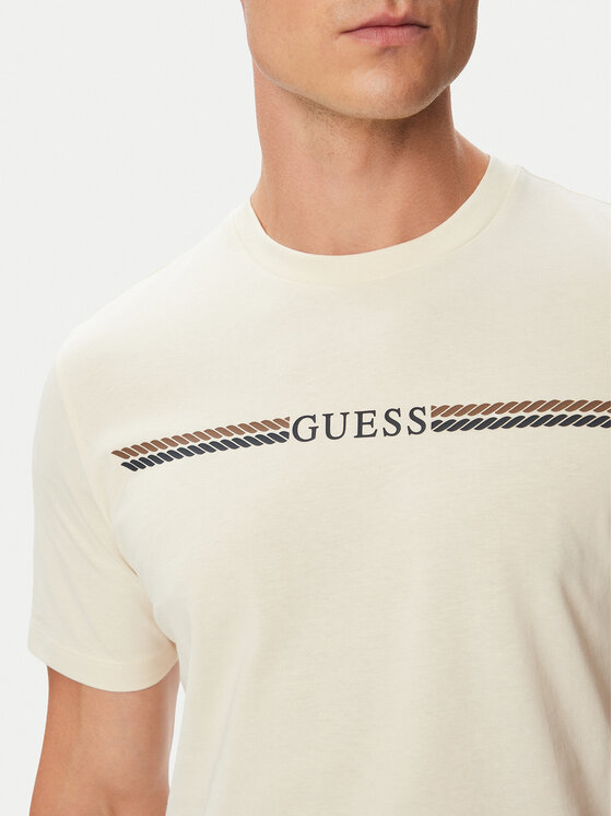 Guess Guess Marškinėliai Z6BI05 K6536 Kreminė Regular Fit