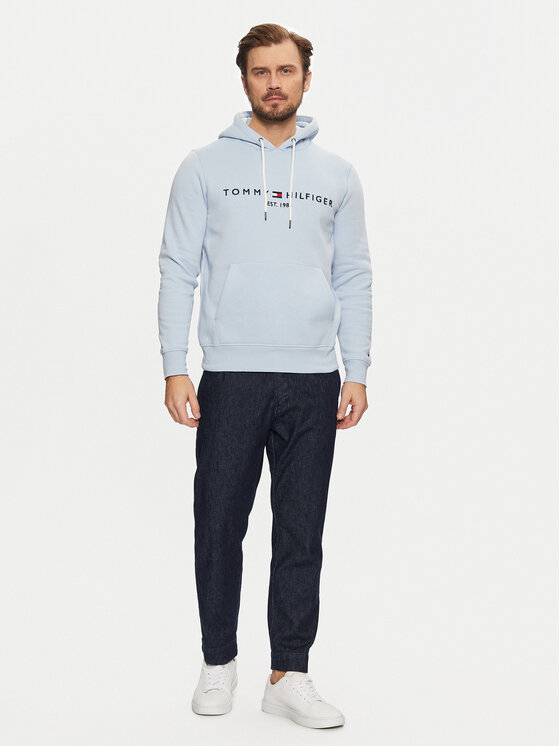 Tommy Hilfiger Tommy Hilfiger Bluza Logo MW0MW11599 Błękitny Regular Fit