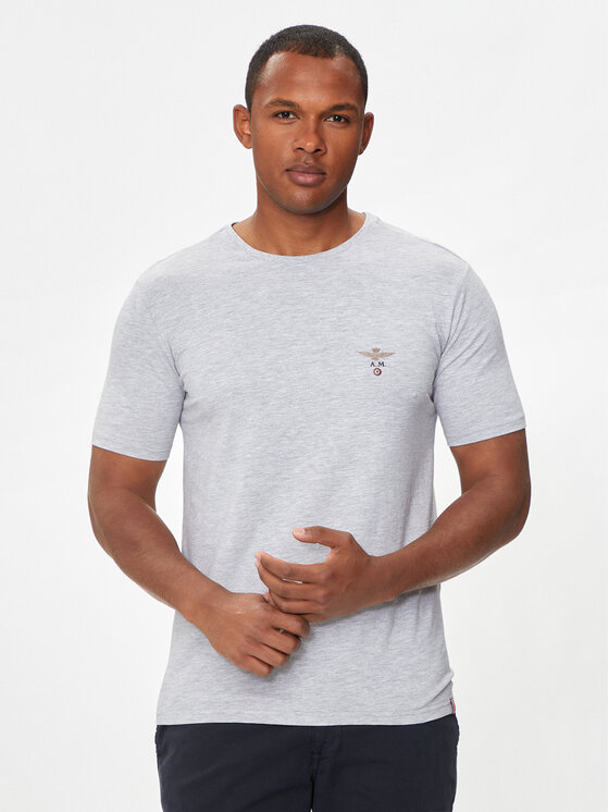 Aeronautica Militare Tricou AM1UTI001 Gri Regular Fit