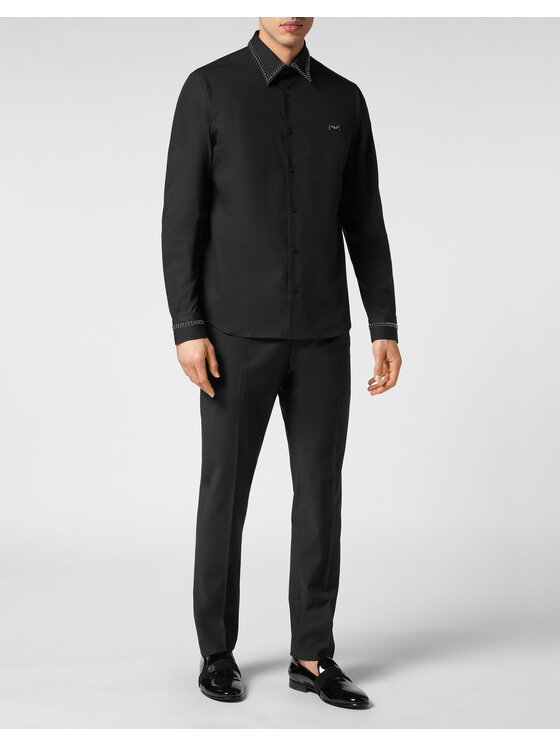 PHILIPP PLEIN PHILIPP PLEIN Košile 9267 Černá Fitted Fit