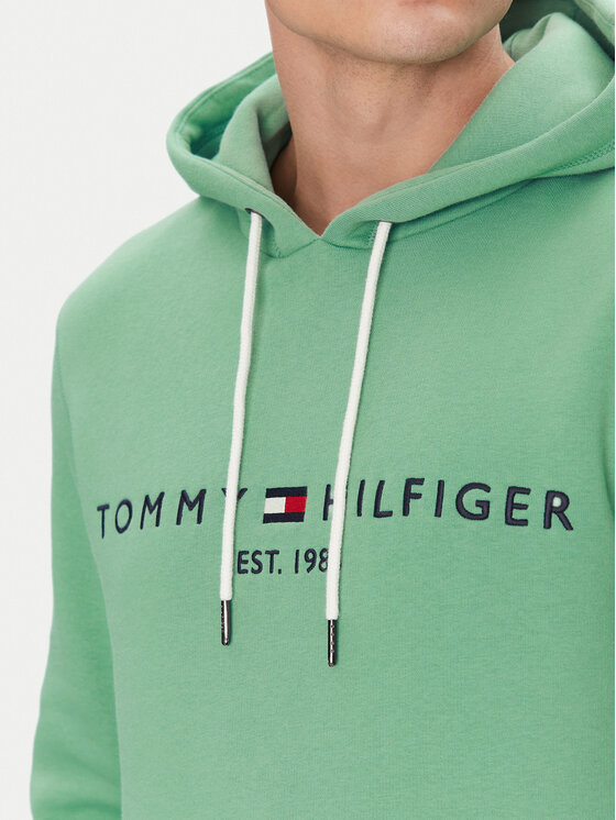 Tommy Hilfiger Tommy Hilfiger Pulóver Logo MW0MW11599 Zöld Regular Fit