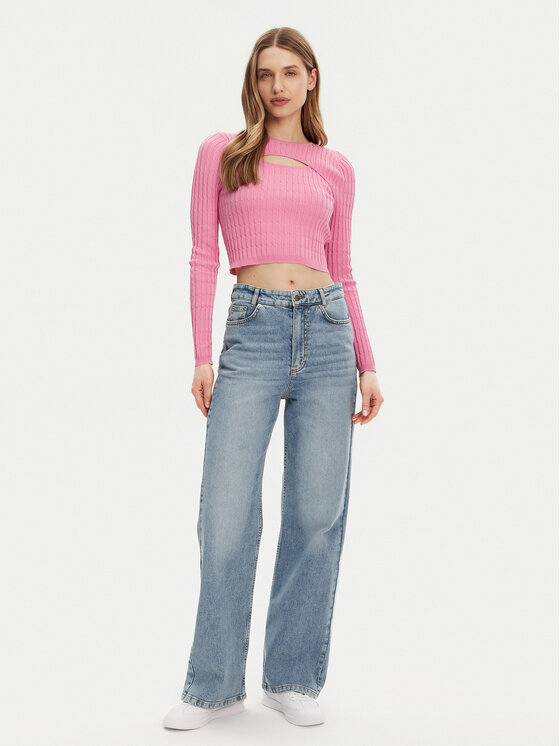 ONLY ONLY Светр Meddi 15339582 Рожевий Cropped Fit