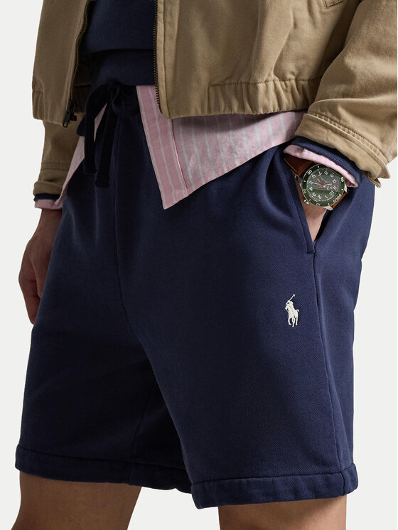 Polo Ralph Lauren Polo Ralph Lauren Kratke hlače iz tkanine 710934602011 Mornarsko modra Regular Fit