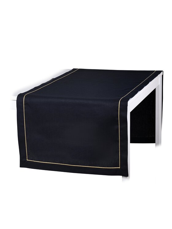Roseberry Home Roseberry Home Bieżnik Royal Black Goldenline Czarny