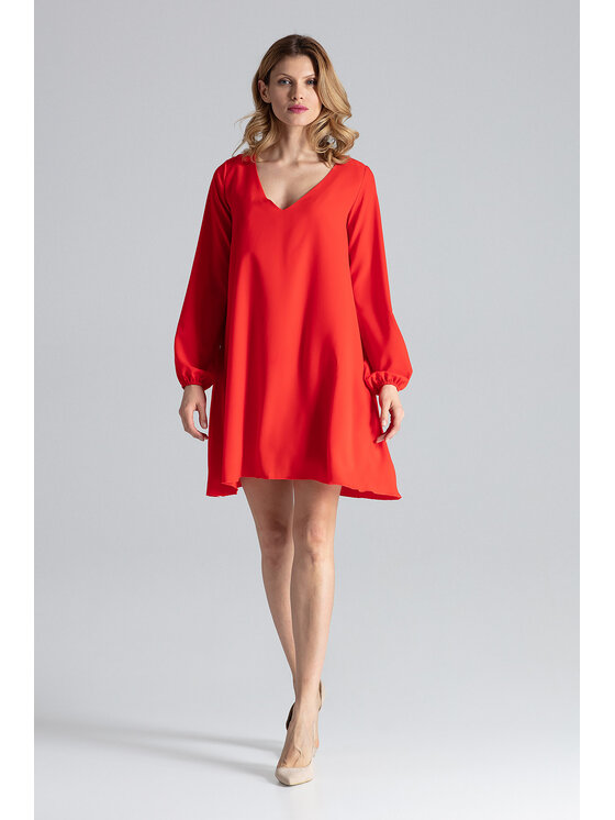 FIGL FIGL Φόρεμα M566 Κόκκινο Regular Fit