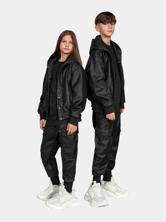 MADE BY SOCIETY MADE BY SOCIETY Spodnie materiałowe Vesper - P37889 Czarny Basic Fit