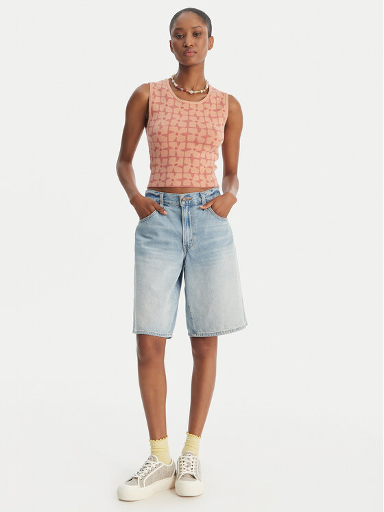 RVCA RVCA Top Shiver 23B071504 Różowy Slim Fit