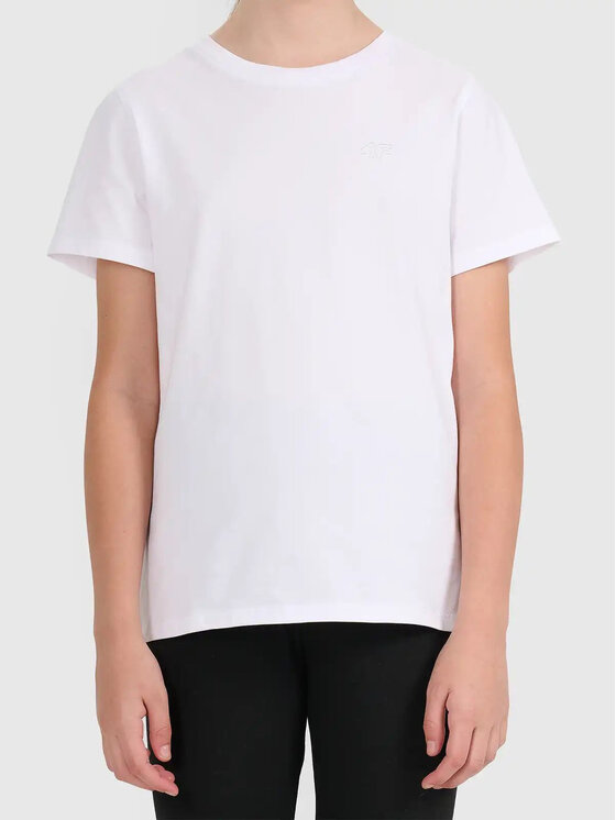 4F 4F T-Shirt TTSHF2332-10 Biały Active Fit