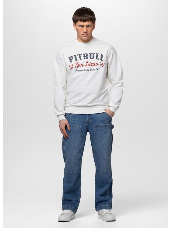 PITBULL PITBULL Bluza STRENGHT & RESPECT Biały Regular Fit